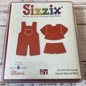 Sizzix‎ Red Die Cutter Doll Overalls Clothes 38-0104